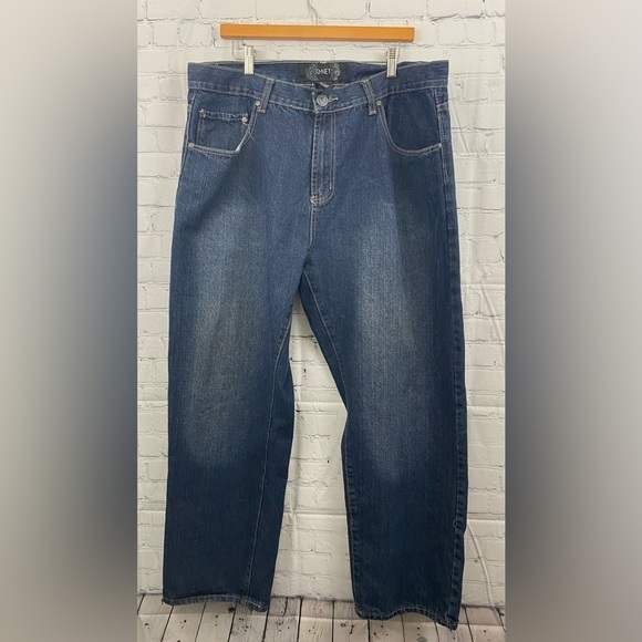 G-Net Mens Size 40x32 Distressed Medium Wash Jeans - Picture 1 of 9